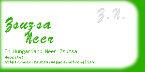 zsuzsa neer business card